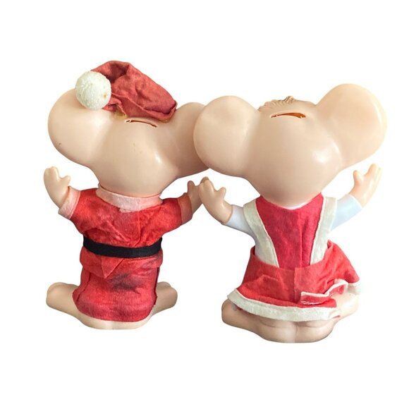VTG Niagara Plastics Topo Gigio Mr Mrs Santa Claus Mouse Coin Bank Hard Plastic - Picture 2 of 14